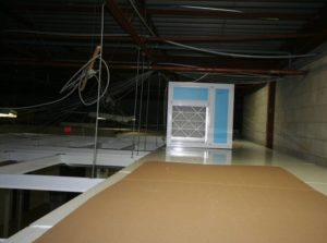 AHU Installation above Incubator